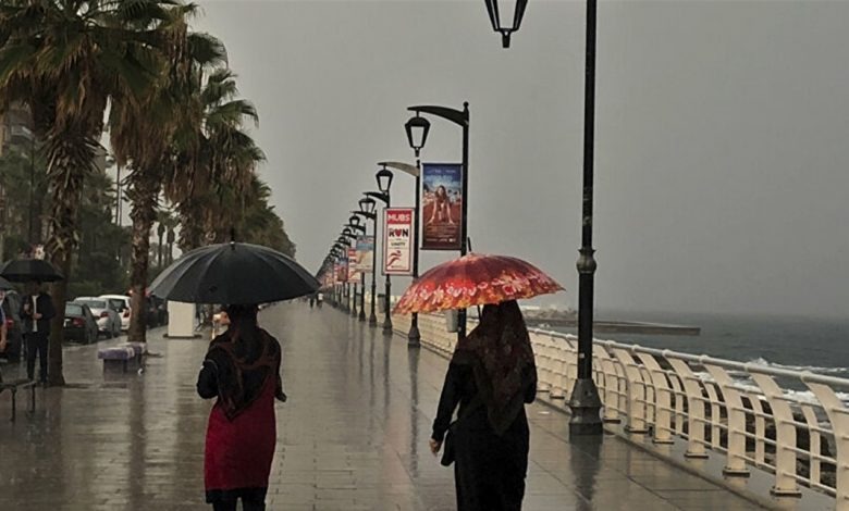 طقس لبنان غدا يتحول الى ماطر بغزارة مع برق ورعد