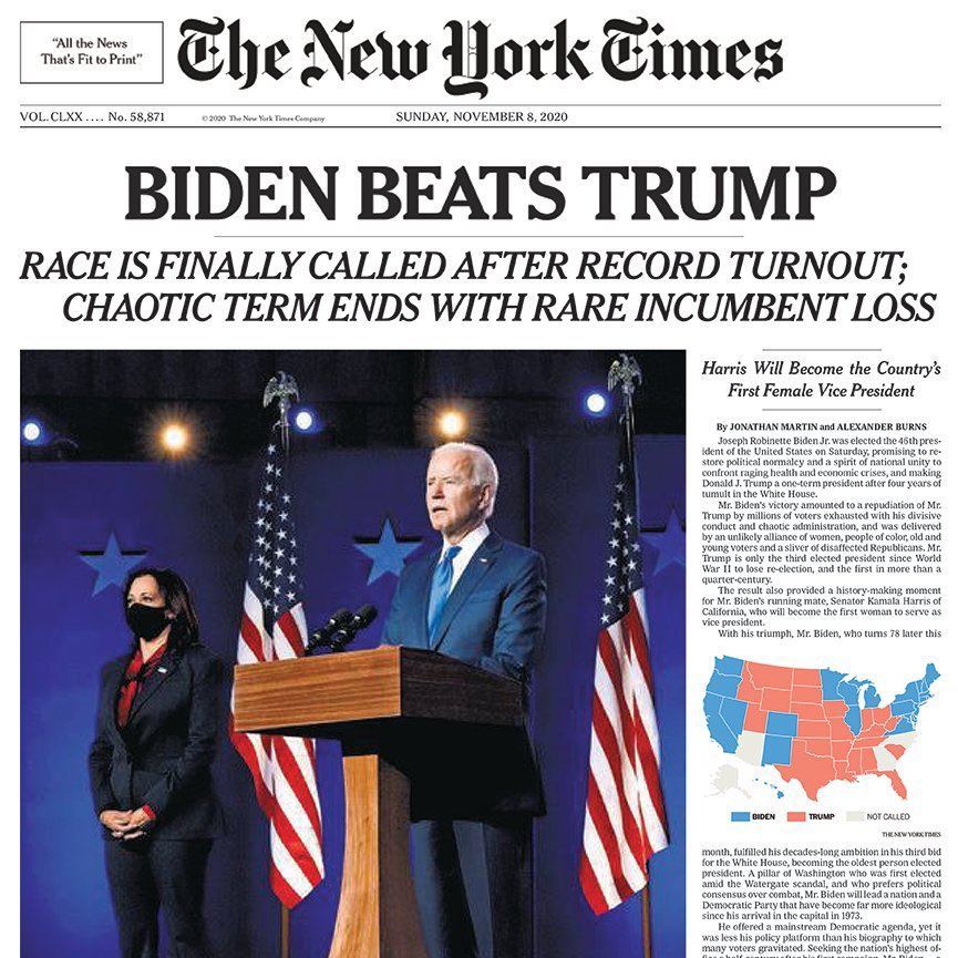 نيويورك تايمز: بايدن يهزم ترامب